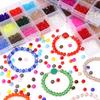 4/6/8mm Farbkristallperlen Set Facettiertes Glas Lose Perlen 15 Fächer/Box für DIY Armband Halskette Schmuckherstellung Zubehör Set