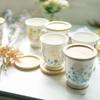 This Elegant 350ml Mug Features a Delicate Floral Design and a Gold Initial It Comes with a Coaster That Doubles As a Lid or Small It Also Comes In a