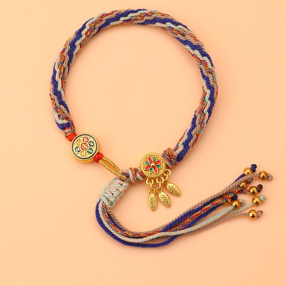 Adjustable Woven Hand Rope Bohemian Chinese Style Bracelet Fashion Ethnic Style Bracelet  Couple