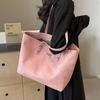 Korean Large-capacity Commuter Tote Bag Women's 2026 New Korean Versatile Single Shoulder Handbag Double Shoulder Strap Bag