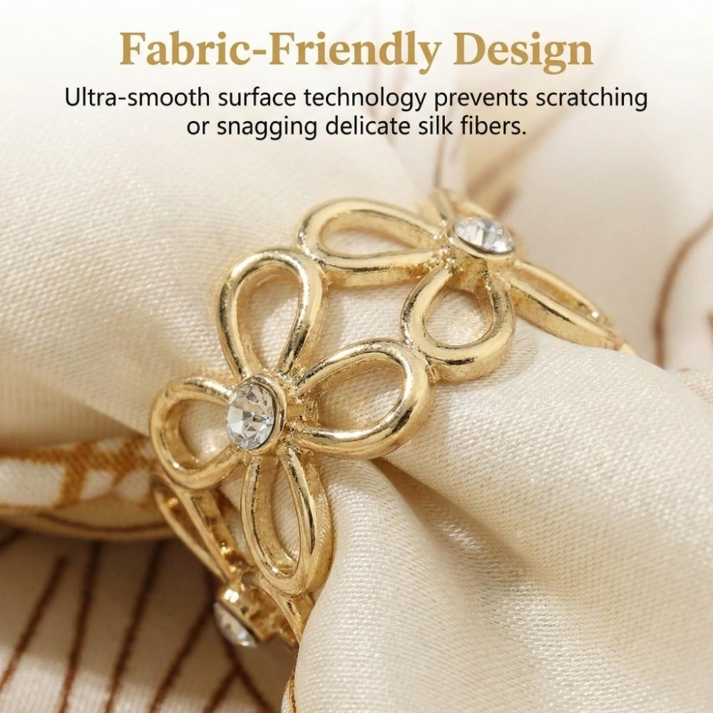 Hollow Out Scarf Buckle Crystal Hijab Clip Fashion Shawl Rings Clip  Clothing Accessories