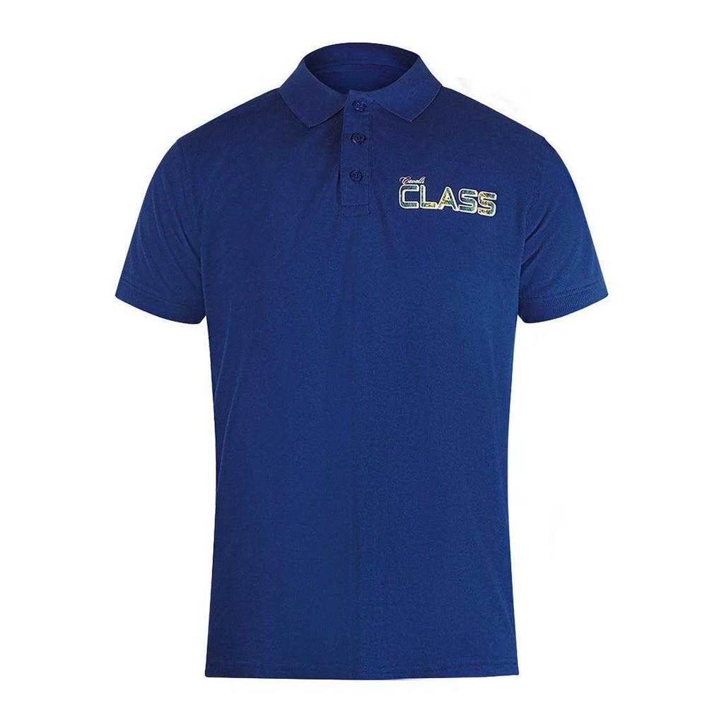 Cavalli Class Unisex Adult Vibrant Floral Logo Polo Shirt
