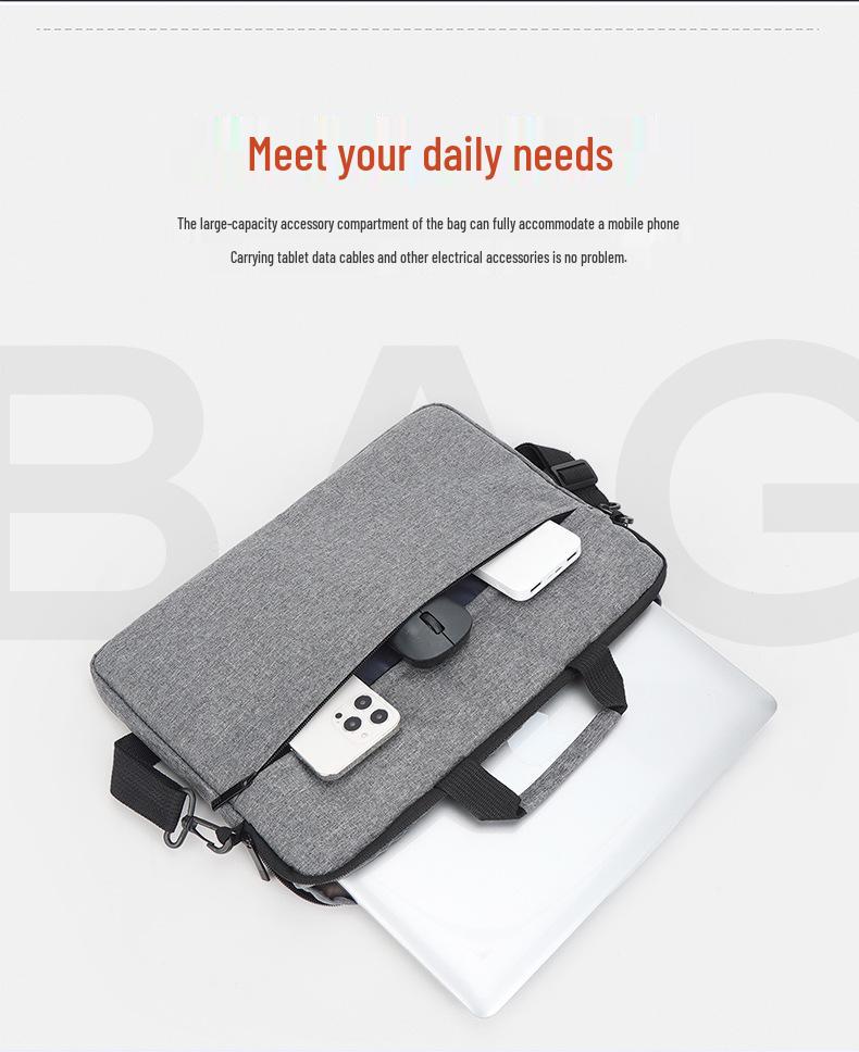 Lightweight Laptop Bag - Handheld & Shoulder for 13", 14", 15.6" Ultrabooks