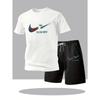 Neues Sommer-Sportswear-Anzug für Herren Mode Zweiteiliges Sport-Fitness-Lauf-Freizeit Schnelltrocknendes Kurzarm-Shorts-Set Herren