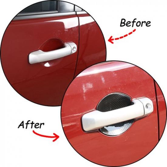 ABS Carbon Fiber Outer Door Handle Cover Bowl Trim For Toyota FJ Cruiser 07-21