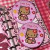 2Pcs Y2K Aesthetic Shiny Hello Kitty Badge Kawaii Zebra Pattern Hello Kitty Badge Backpack Decorations Friends Birthday Gift