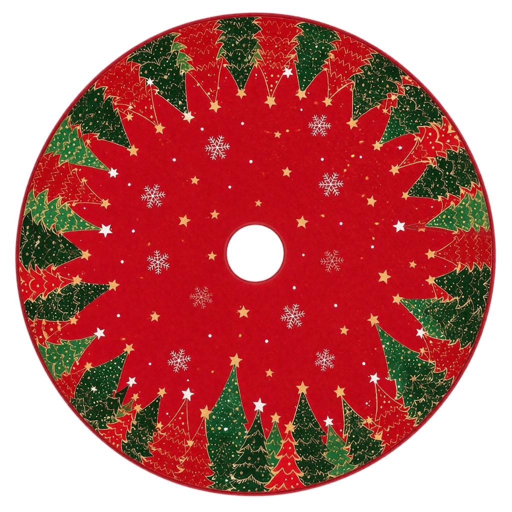 Christmas Tree Skirt for Holiday Home Party Decoration - Festive Christmas Tree Base Cover
