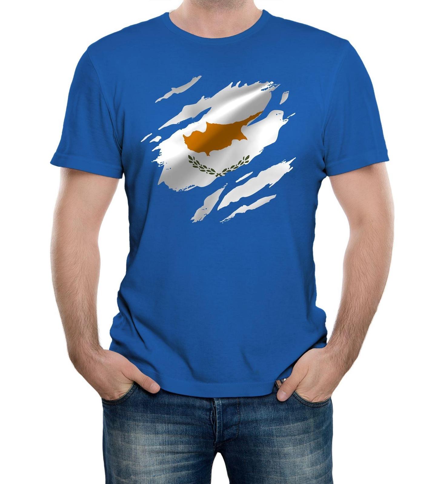 Torn Cyprus Flag Men s T-Shirt Mens Womens Tees Top Greece Cypriot Nicosia Country national XL