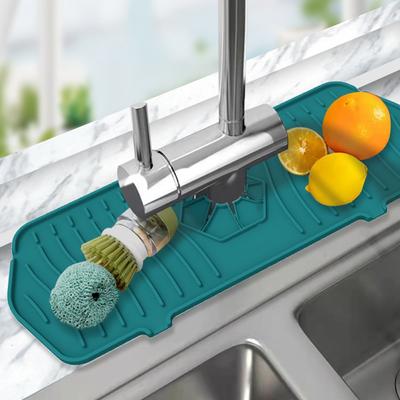 Silicone Sink Faucet Mat Faucet Anti-splash Mat Faucet Drainage Mat Kitchen Bathroom Faucet Water Filter Mat