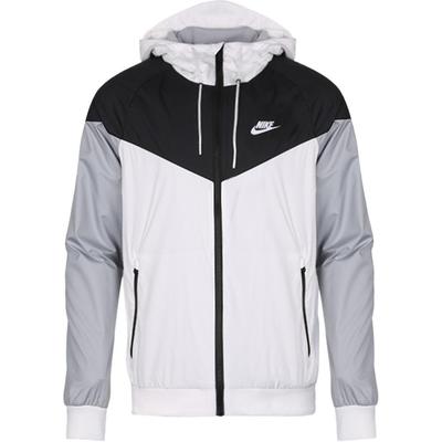 Nike Sportswear Windrunner Hooded Jacket White Black Wolf Grey 727325-101