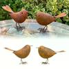 Rustic Metal Birds Outdoor Garden Decor Iron Art Birds Statue Metal Bird Ornament Courtyard Sculpture For Yard, Patio, Lawn