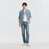 Joeone Men's Elastic Breathable Straight-Leg Denim Jeans
