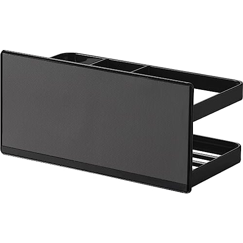 Yamazaki Magnetic Sponge & Bottle Rack, Black, Approx. W16.5 x D8.5 x H8cm, Tower Sponge Rack, Floating Storage, 3338