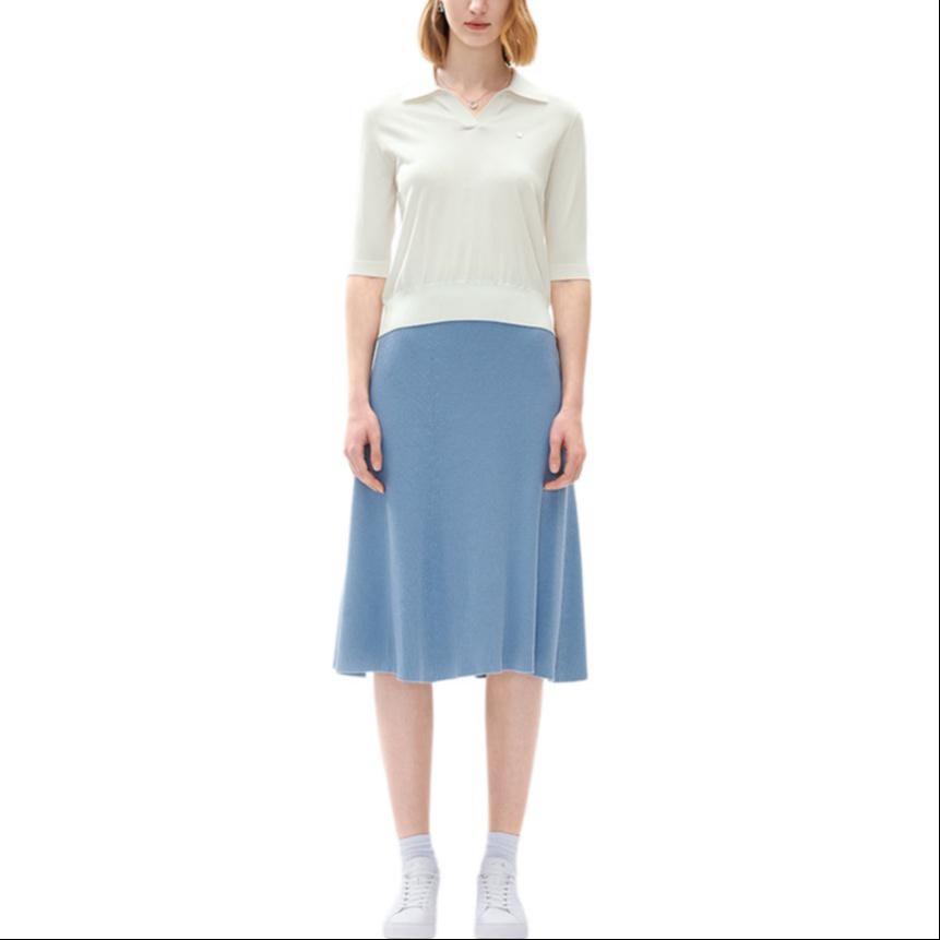 FILA Polo Shirts Women's Ice Cream Polo Collar Moderate Straight Fit F11W227403F-WT