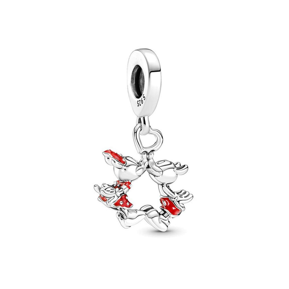 Mini Copper Mickey Mouse Hairband Car Safety Chain Clip Charm Bead Fit For Original Bracelet Diy Women'S Jewelry
