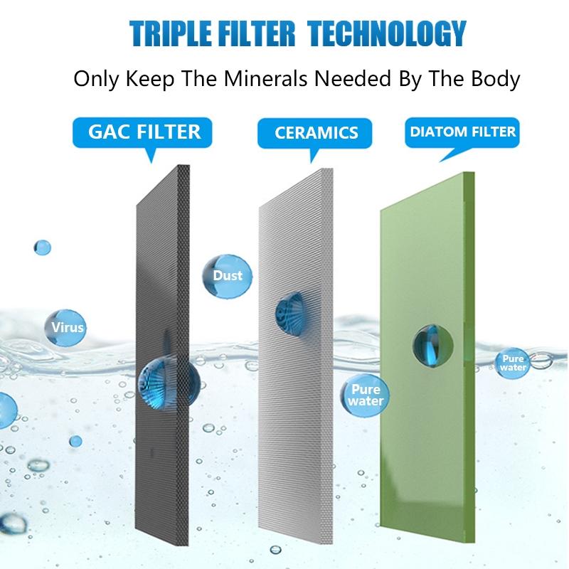 Household Kitchen Countertop Drinking Water Purifier Ceramic Activated Carbon Filter System Purifying Machine 11.8*9.45 inch