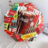 1PC Coca-cola Christmas Delivery Automatic Umbrella - Suitable Travel Outdoor Portable Umbrella Birthday Gift Daily Essentials