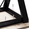 Dining Table Y Frame 50x50x75 cm Solid Pine Wood and Steel