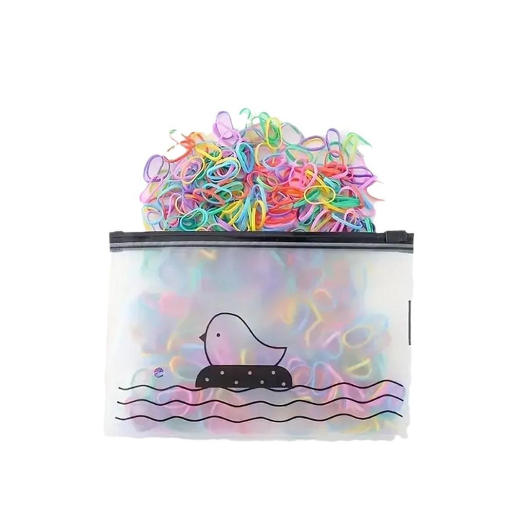 1000-Piece Children's Mini Hair Ties - Gentle, Non-Damaging Elastic Bands for Girls