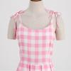 X Retro Supply Summer Cool New Plaid Suspender Slim Pendulum Dress