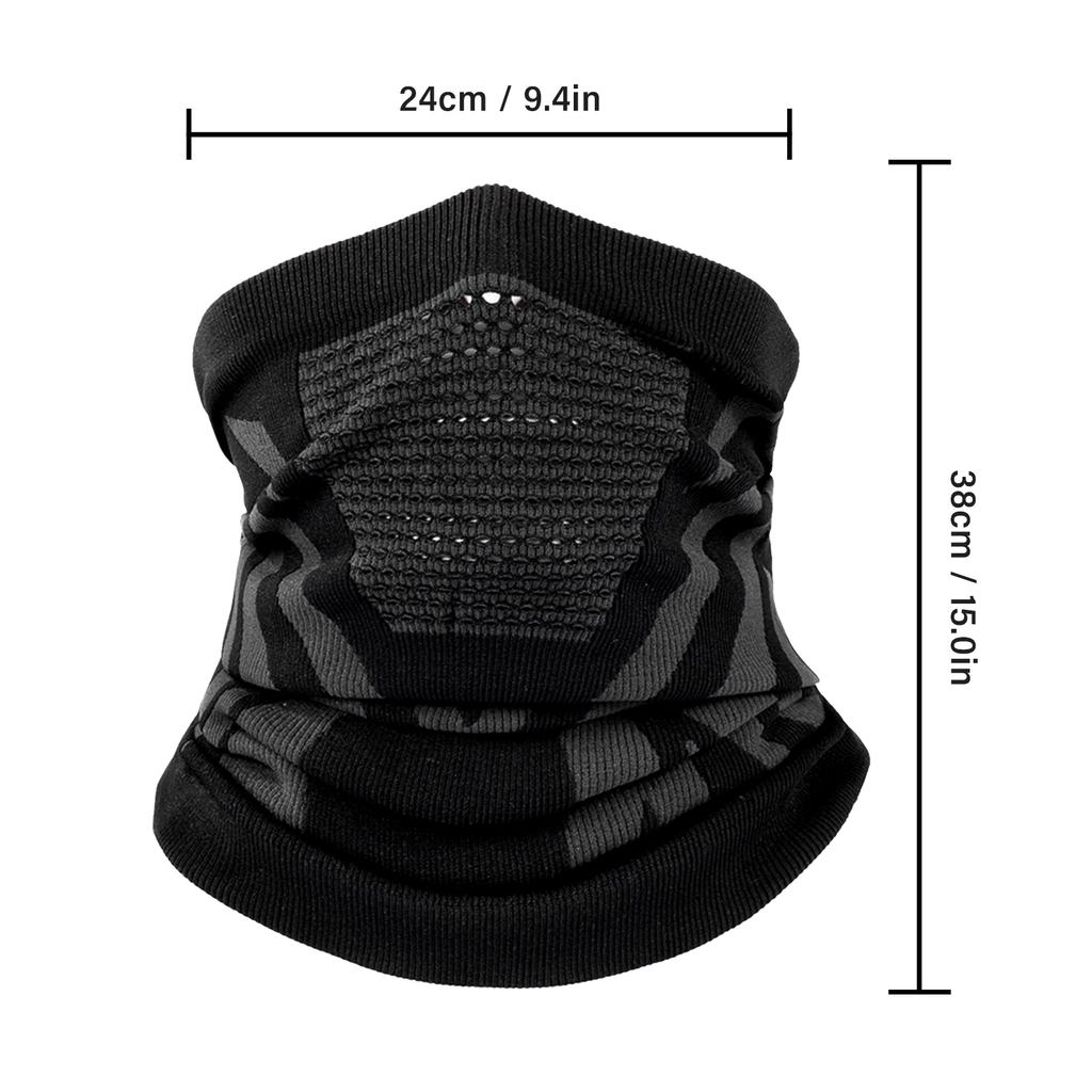 Cycling Face Cover Neck Gaiter Breathable Stretchable Moisture-wicking Warm Windproof Sun Block Hiking Climbing Running