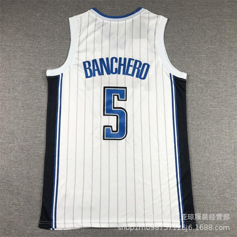 Orlando Magic Basketball Jersey 5 Mohamed Bamba Embroidered Fan Shirt Men Women Unisex Sportswear