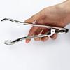 Ice Clamp Stainless Steel Ice Tongs Spring Design with Serrated Grip Non-Slip Ice Clip for Sugar Cubes Snacks