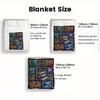 Cyberpunk Music Instruments 2D Flat Pattern Flannel Blanket, High Quality All Seasons, Home Decor, Warmth and Comfort, Perfect for Christmas Gifts.