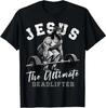 Jesus The Ultimate Deadlifter Funny Christian Workout Gym T-Shirt S-5XL Q8123