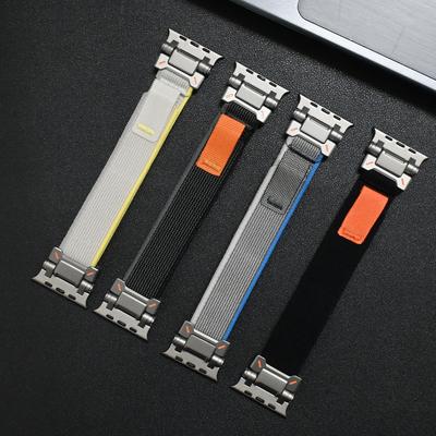 Trail Loop Armband für Apple Watch Ultra 3 49MM Band 44mm 45 46mm Titanfarbener Verbinder Armband IWatch Serie 11 10 9 8 7 6 Se