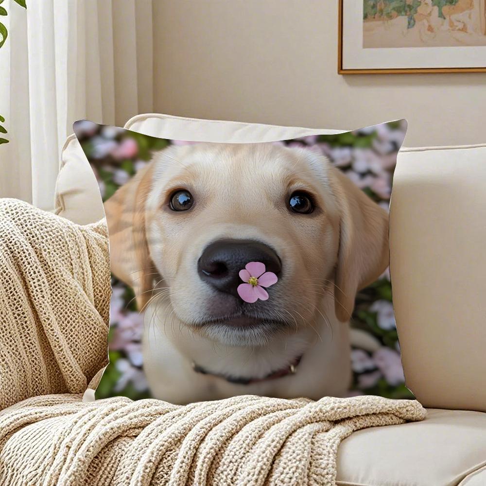 Labrador Retriever Pillow Friendly Dog Plush Cushion Cushion Cover Pillowcase Antidustmite living Room Sofa Decor Cushion Room