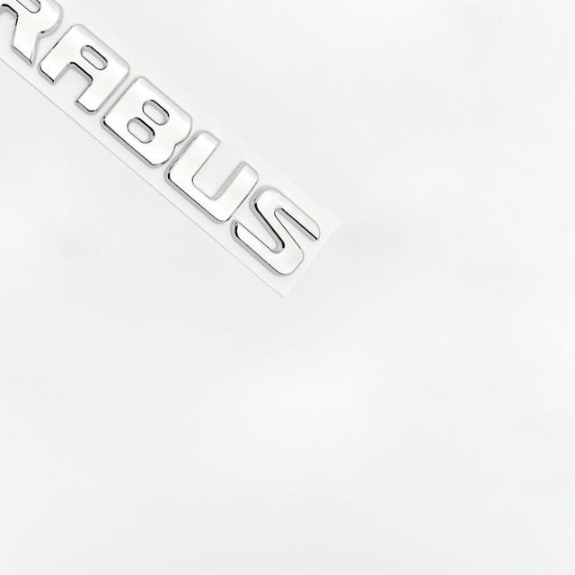 Pro Mercedes Benz Brabus C W203 W204 W205 kupé Odznak kufru auta Logo Samolepka Písmena B20 B30 D30 450 650 ABS Emblém Chrom Stříbrná