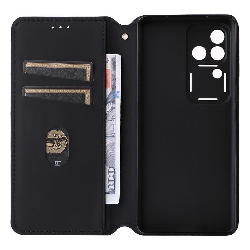 Vivo S18 Pro 5G Leather Case with Card Holder & Stand