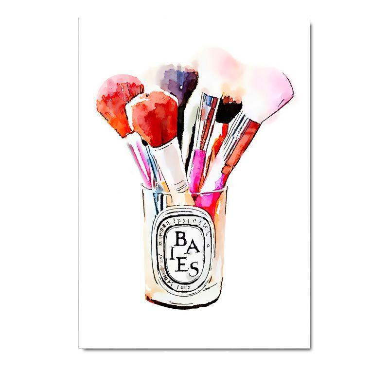 Pink Fashion Wall Posters Perfume Makeups Canvas Painting Wall Art Modern Nails Print Pictures Nordic Girl Bedroom Home Decor