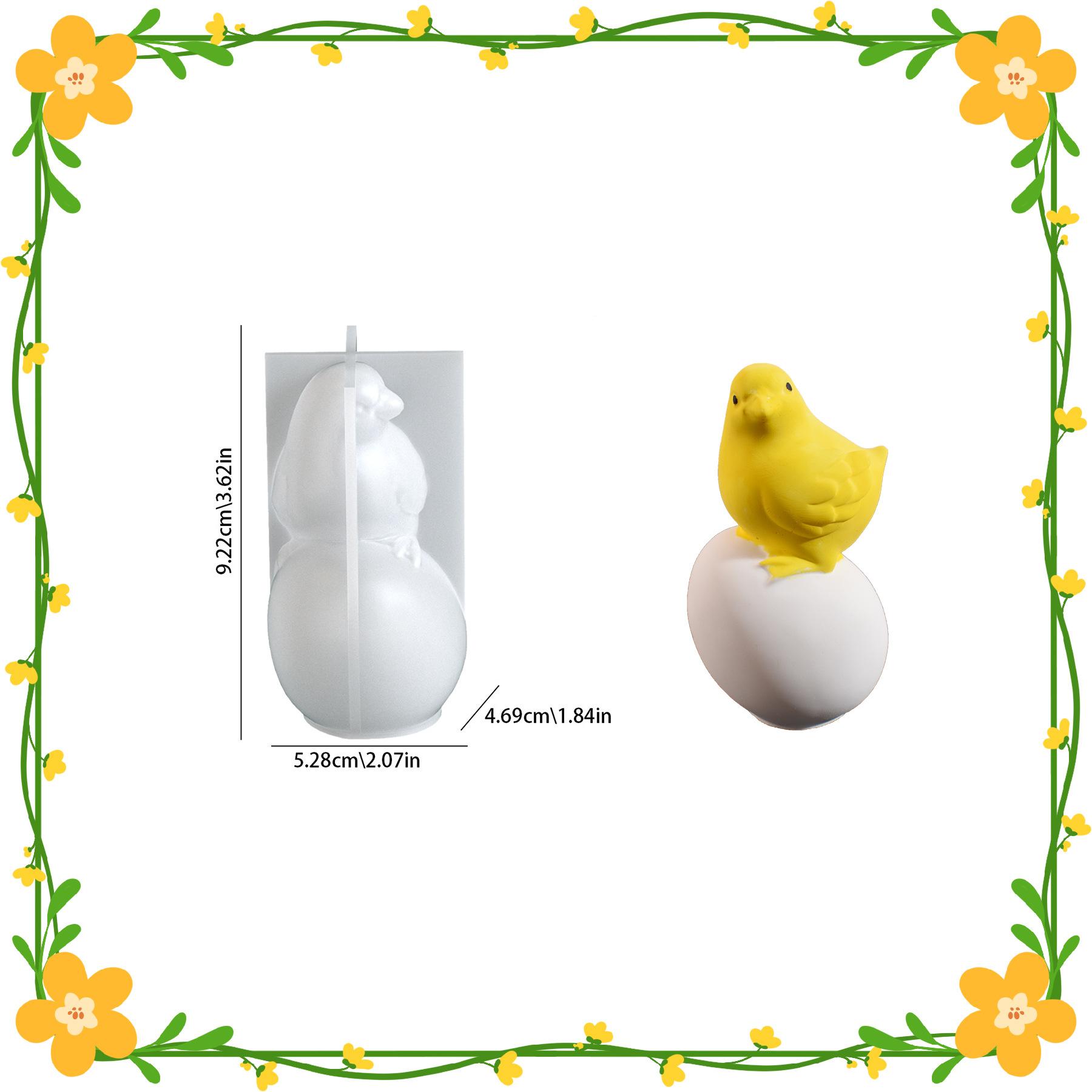 

1pcs Easter Chick and Egg Candle Molds, for Easter Decorations,Soft&Easy to Release,for Making Easter Crafts,Candle Making