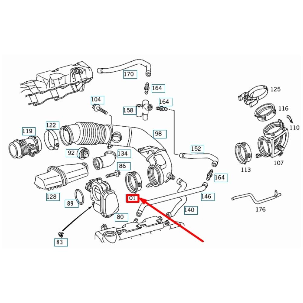 OEM 112159008064 Intake Hose Gasket As Shown In The Picture Exhaust Gas Recirculation Valve Part Easy Installation