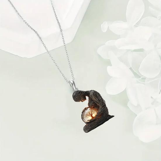 2 ks/Sada Náhrdelník Náušnice Sada 2D Akrylová Postavička Přívěsek s Stromem Omotaný Háček Náušnice Sada Dárek ke Dni Matek Šperky Doplňky