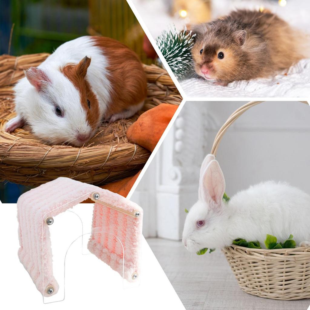Chinchilla Tunnel Soft Plush Habitat House Decoration Animal Tunnel With Acrylic Door For Hedgehog Chinchilla Hamster Chewing