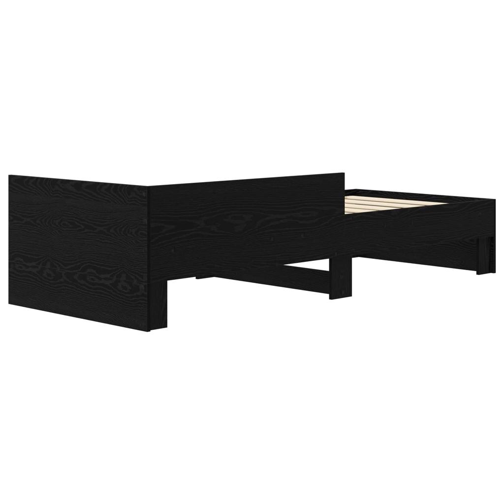 Bed Frame with Headboard Black Oak 80 x 200 cm
