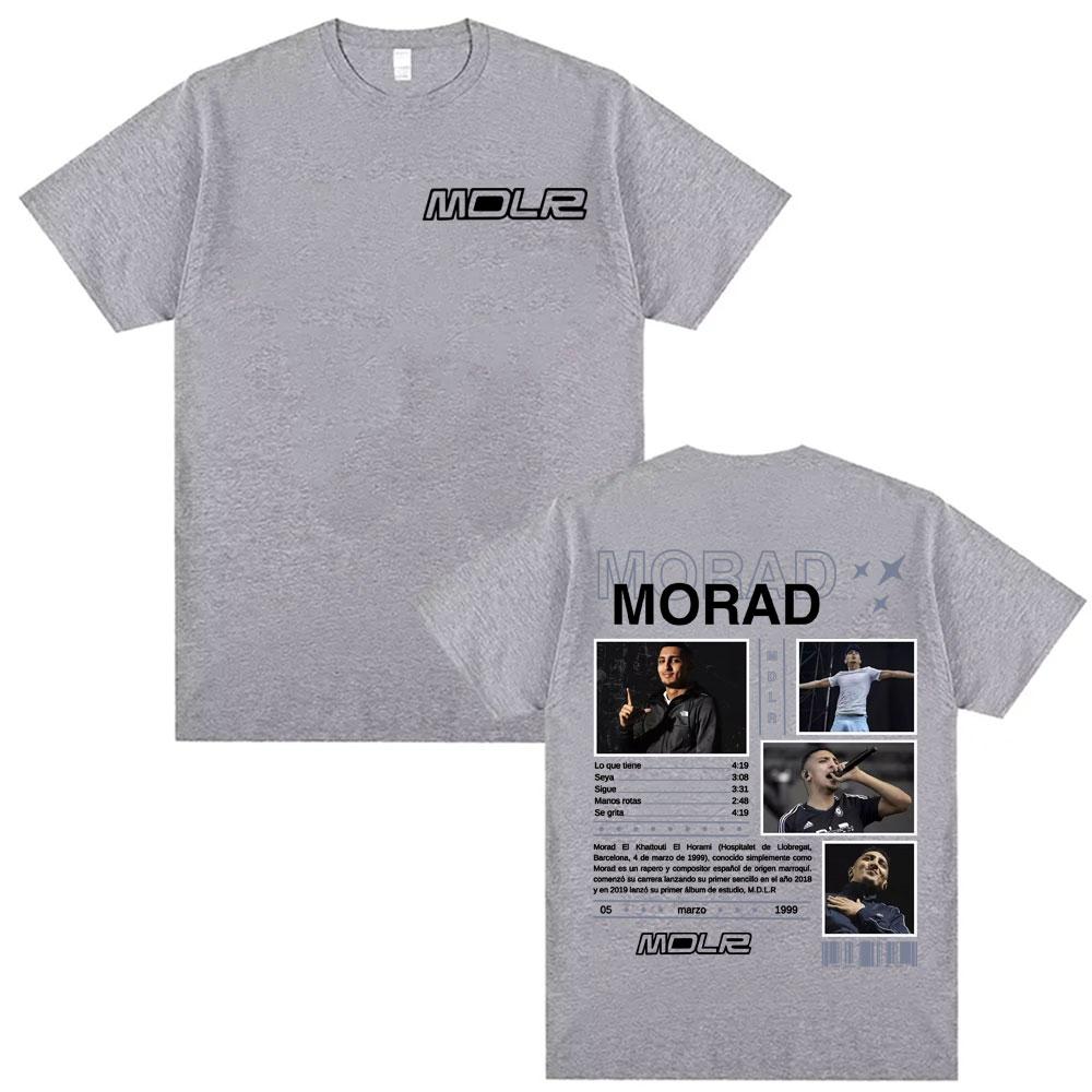 Rapper Morad MDLR 2025 Tour Graphic Tshirts Unisexs Clothing Retro Gothic Oversized Tshirt Unisex High Quality Crewneck T Shirts