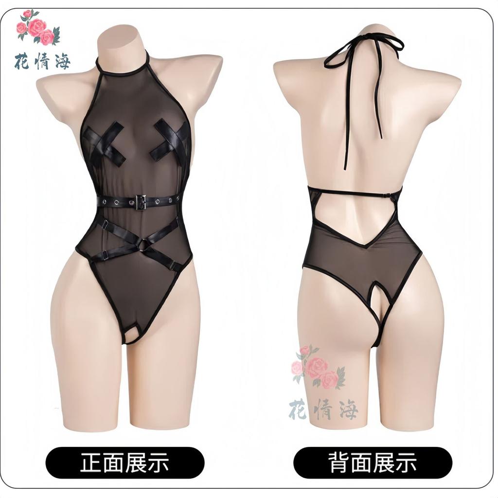 Sex underwear sexy neck strap beautiful back fashion soft yarn perspective temptation open file