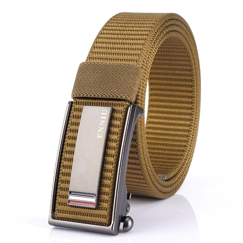 Fashion Men Tactical Belt Top Quality Comfortable Nylon Belts For Male Metal Automatic Buckle Canvas Waistband Training