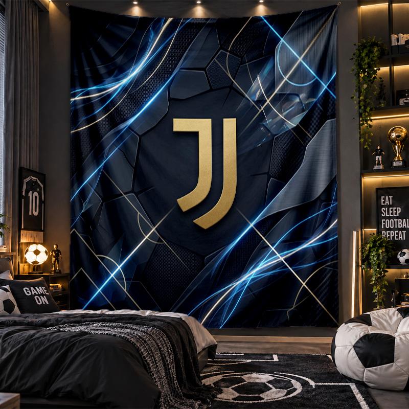 Arazzo da Appendere a Parete Tessuto Stampato Juventus FC per Soggiorno Camera da Letto Decorazione per la Casa