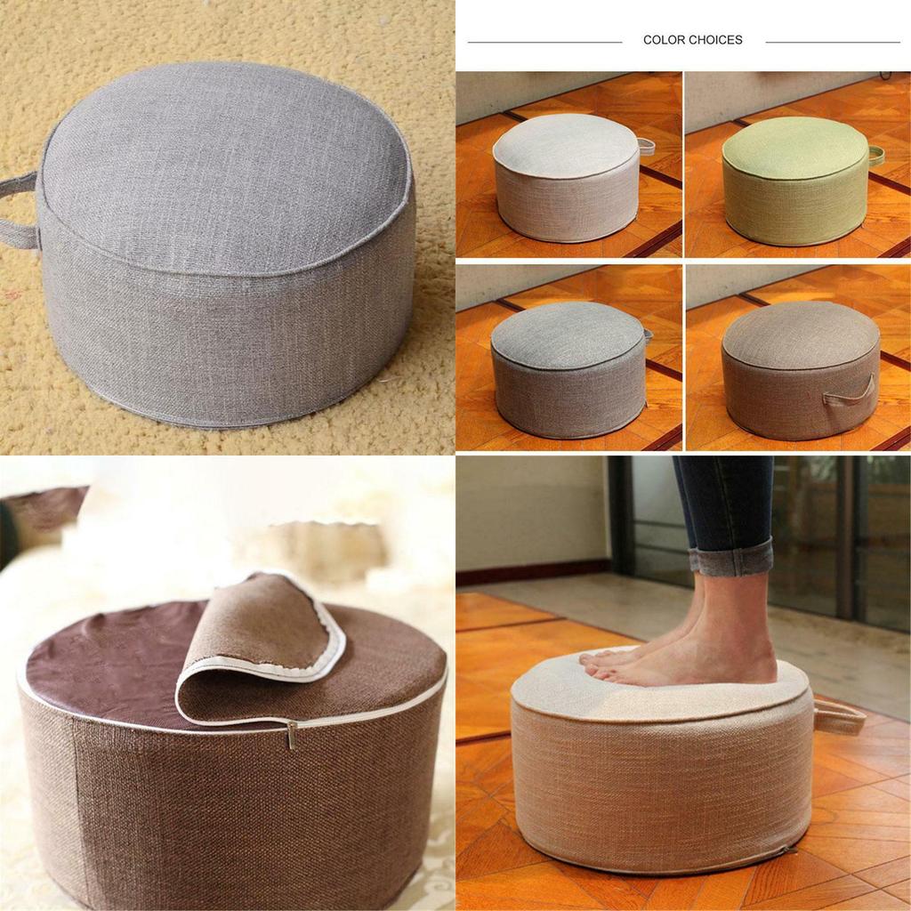 Tatami Round Floor Pillow Seat Comfortable Cotton Linen Cushion For Relaxation