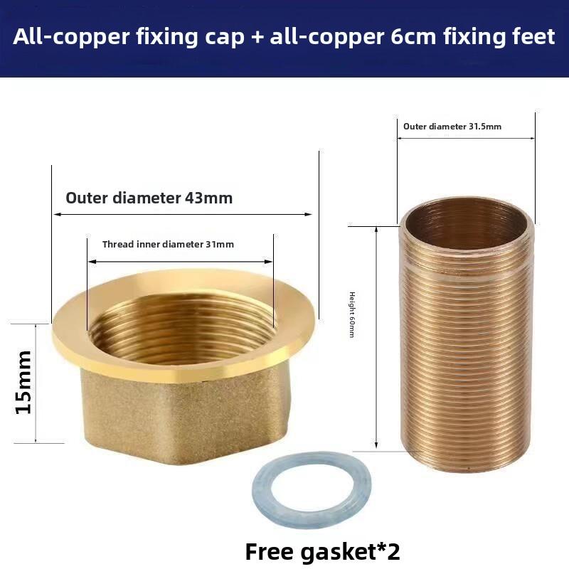 Kitchen Basin Mixer Tap Repair Fitting Kit Threaded Brass Tube Nut Install Parts For Faucet Repair Kitchen Faucet Accessories