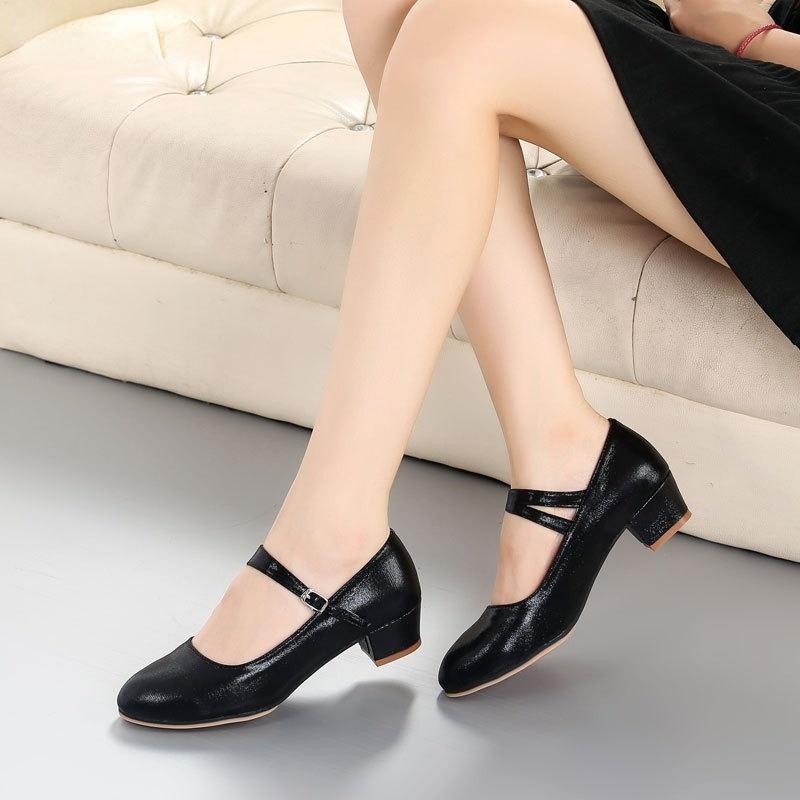 Ballroom Dancing Shoes Women Jazz Tango Salsa Latin Dance Shoes Woman Low Heels Women Dance  Close Toe Shoes