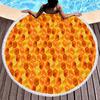 Yellow Bee Round Beach Towel Microfiber Quick Dry Lightweight Cartoon Animal Beach Blanket Throw Roundie Swim Pool Circle Towel