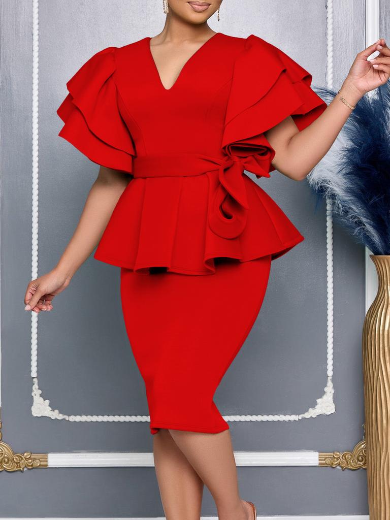 New Fashion Elegant Lace Bodycon Evening Party Gown Dress