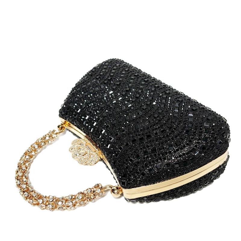 2025 New Luxury Fashion Diamonds Women's Handbags Full Rhinestone Design Party Evening Clutch Bag Lady Wedding Shoulder Bags