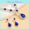 Wassertropfen Brautschmuck-Set Mit Strass-Ohrringen Und Halskette Für Elegante Hochzeitsaccessoires